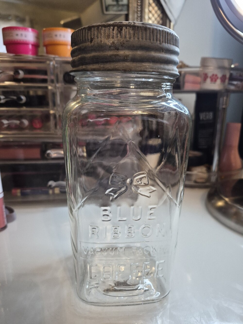 Blue Ribbon Coffee Jar